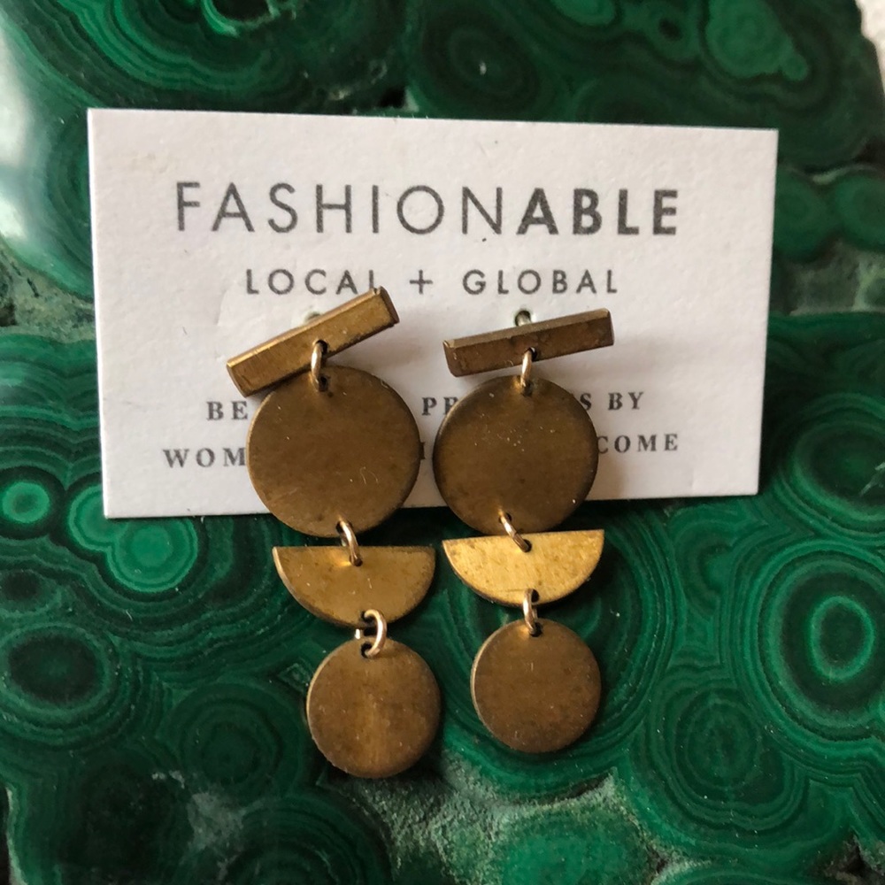 Modern drop earrings